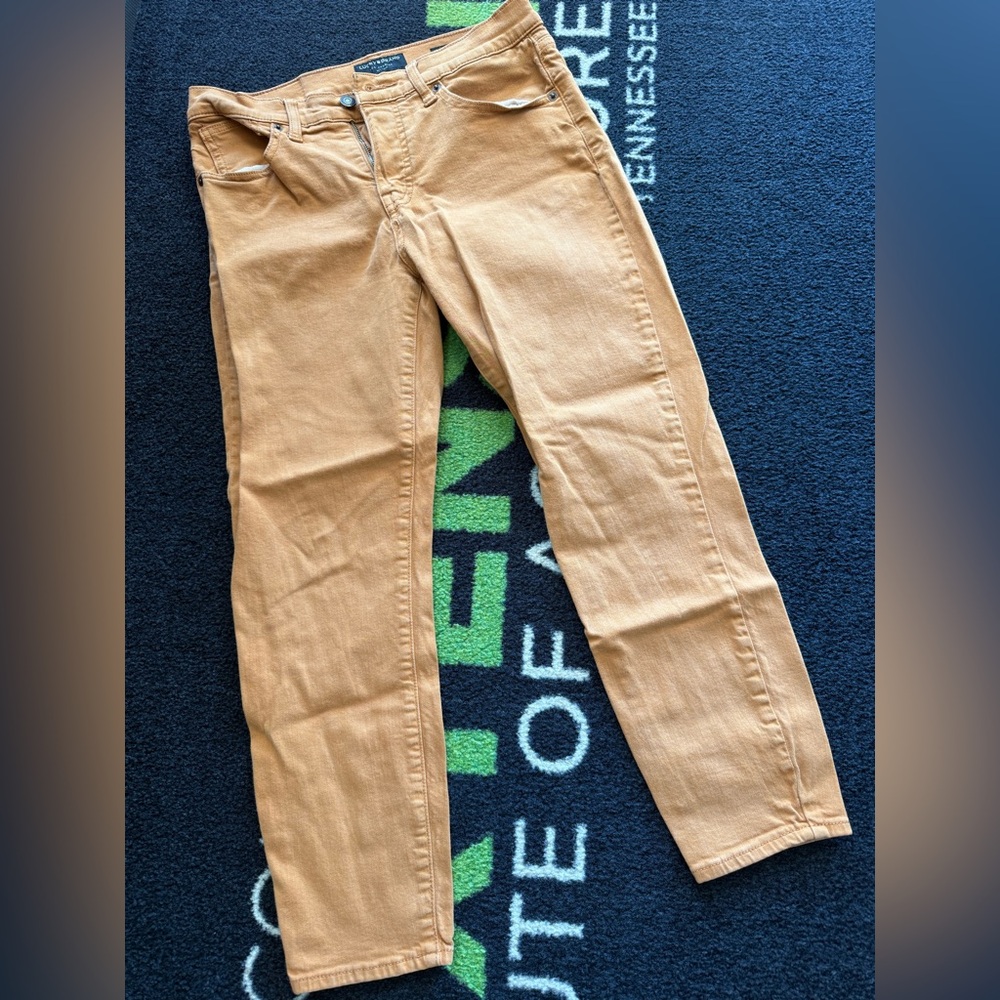 Lucky Brand - Mid Rise Ava Crop Jean - Mustard Seed
